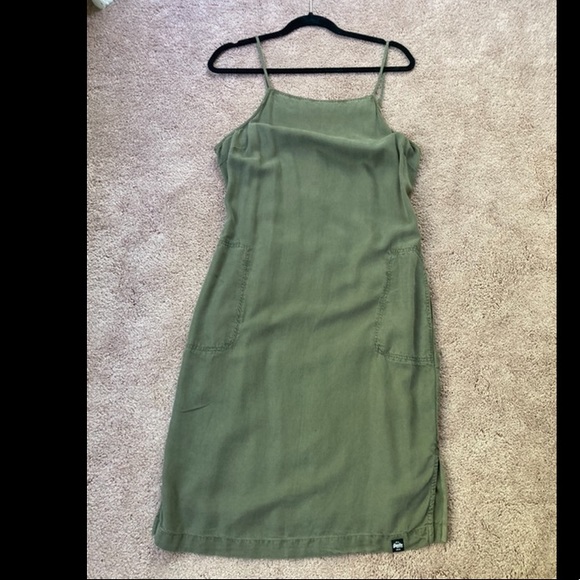 NWT Superdry Tencel Racer Olive Green Dress - 90s - Picture 1 of 6